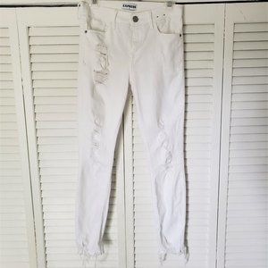 Express Factory Distressed Ankle Jean Leggings